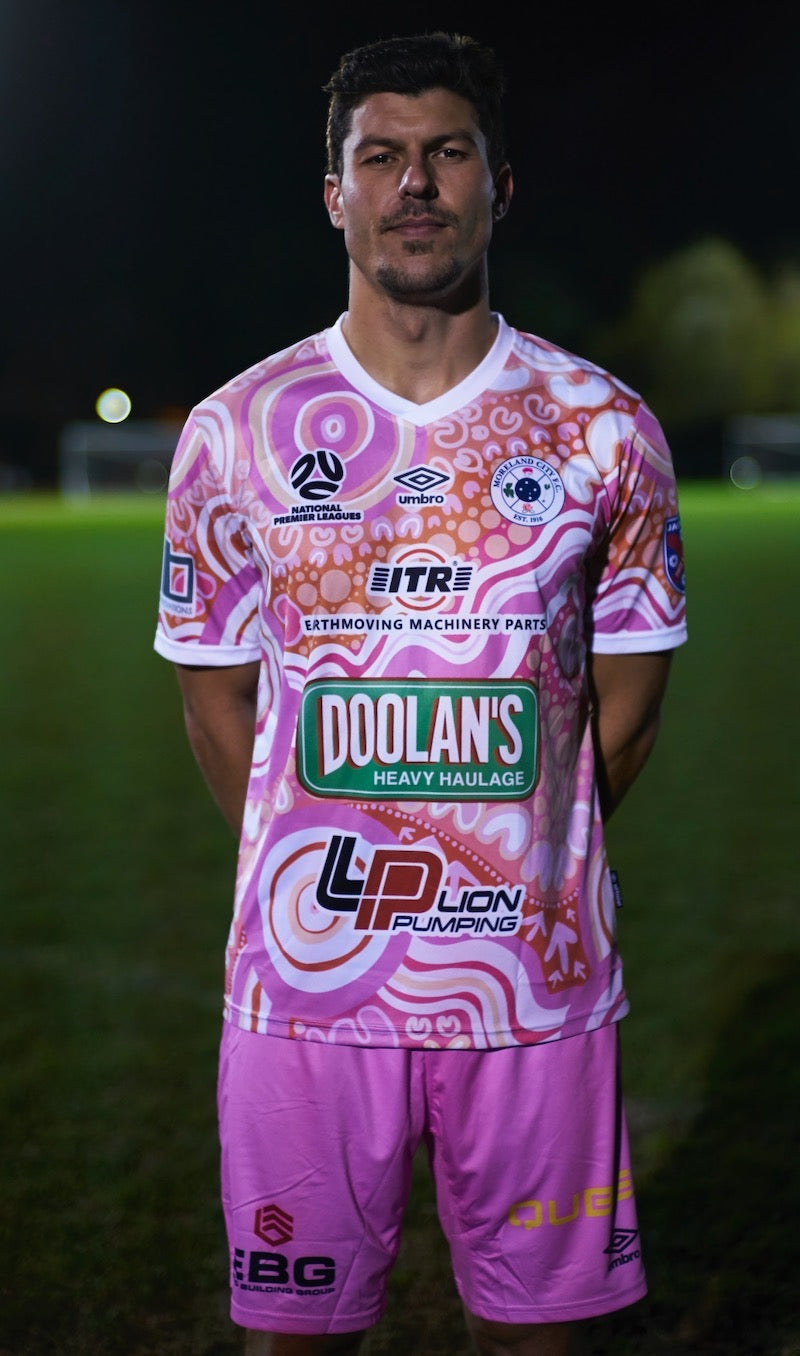 Merindah-Gunya Aboriginal Soccer jumper Moreland City FC